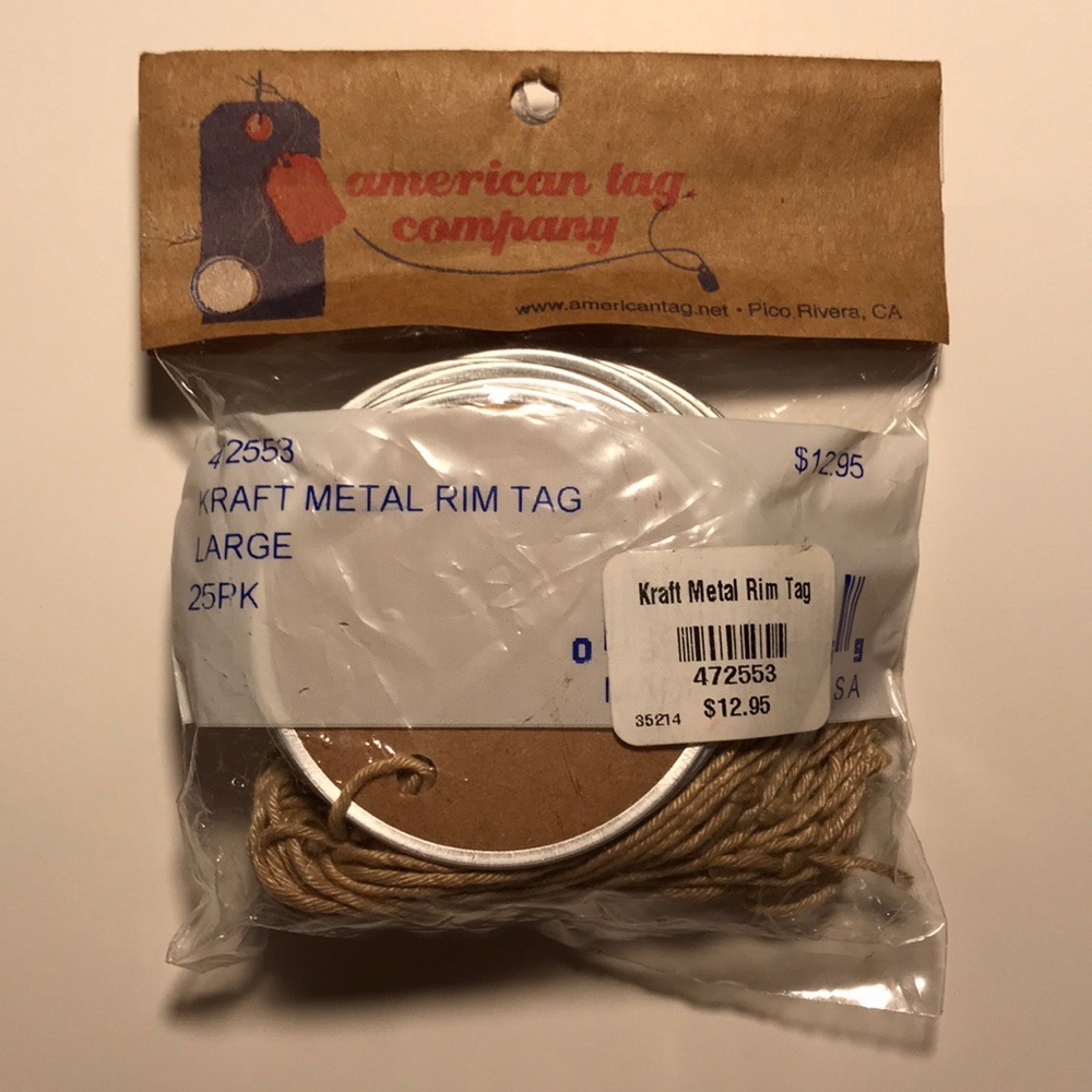 Kraft Metal Rim Tag